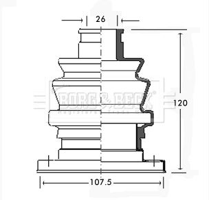 Bellow, drive shaft Borg & Beck BCB2311