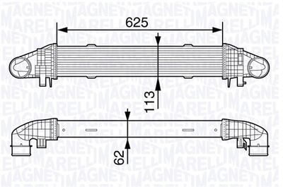 Интеркулер MAGNETI MARELLI 351319203370 для MERCEDES-BENZ C-CLASS