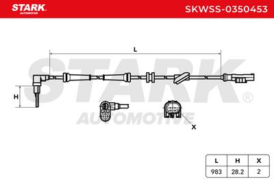 датчик, обороти на колелото STARK SKWSS-0350453