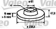 Тормозной диск VALEO 186432 для HONDA CRX
