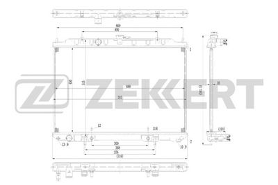 Радиатор, охлаждение двигателя ZEKKERT MK-1573 для NISSAN X-TRAIL