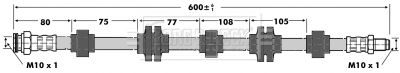 BORG & BECK BBH6758 Тормозной шланг  для ALFA ROMEO 166 (Альфа-ромео 166)