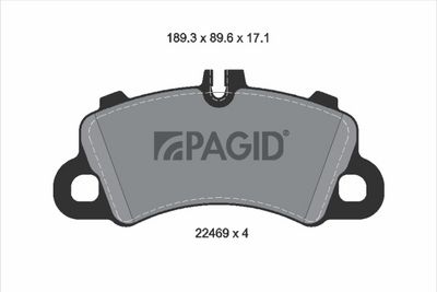 комплект спирачно феродо, дискови спирачки PAGID T2786N