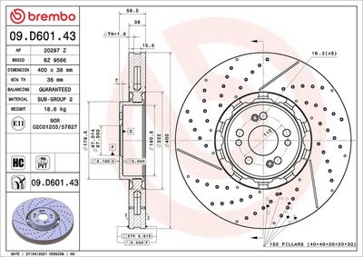 DISC FRANA BREMBO 09D60143 1