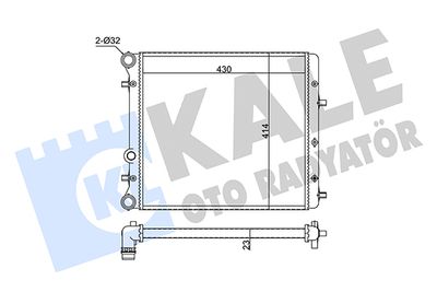 Радиатор, охлаждение двигателя KALE OTO RADYATÖR 349245 для VW FOX