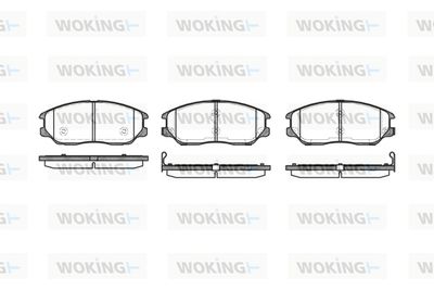 Комплект тормозных колодок, дисковый тормоз WOKING P11853.02 для SSANGYONG RODIUS