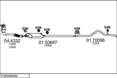 SISTEM DE ESAPAMENT MTS FORD60698A029972