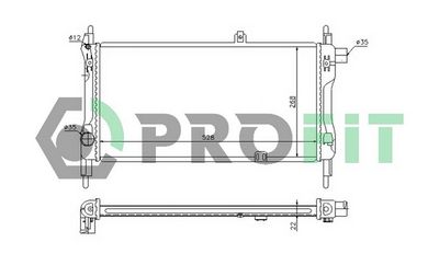 PROFIT PR 5052A1 Радиатор охлаждения двигателя для OPEL KADETT E Combo (T85) 1.3 N (C25, D25) PROFIT PR 5052A1 Радиатор охлаждения двигателя для OPEL KADETT E Combo (T85) 1.3 N (C25, D25)