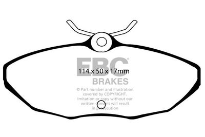 Комплект тормозных колодок, дисковый тормоз EBC Brakes DP31221C для LINCOLN LS