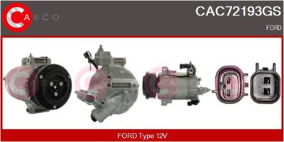 Компрессор, кондиционер CASCO CAC72193GS для FORD ECOSPORT