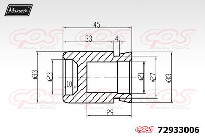 MAXTECH 72933006 Тормозной поршень для BMW (Бмв)
