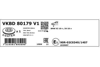 DISC FRANA SKF VKBD80179V1 2