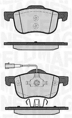 Комплект тормозных колодок, дисковый тормоз MAGNETI MARELLI 363916060128 для DODGE DART