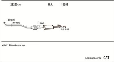 Układ wydechowy WALKER MBK008748BB