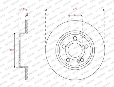 BREMSSCHEIBE FERODO DDF3024C 1