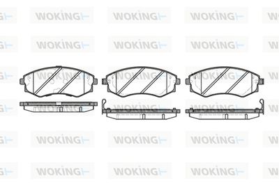 Комплект тормозных колодок, дисковый тормоз WOKING P2183.42 для MITSUBISHI SANTAMO