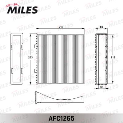 MILES AFC1265 Фильтр салона  для SUBARU  (Субару Леворг)
