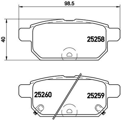 Комплект тормозных колодок, дисковый тормоз P 79 029