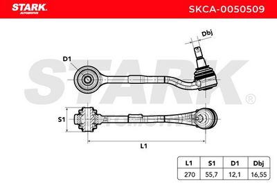 носач, окачване на колелата STARK SKCA-0050509
