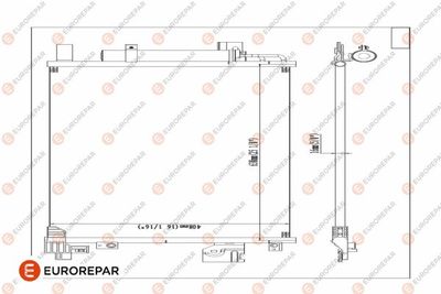 EUROREPAR 1610162080 Радиатор кондиционера  для MITSUBISHI ASX (Митсубиши Асx)