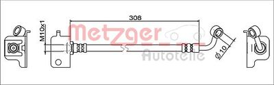 Тормозной шланг METZGER 4111566 для HYUNDAI i10