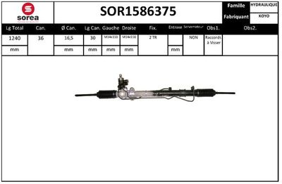 Рулевой механизм EAI SOR1586375 для MITSUBISHI ECLIPSE