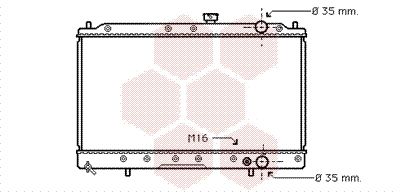 Радиатор, охлаждение двигателя VAN WEZEL 32002147 для MITSUBISHI COLT