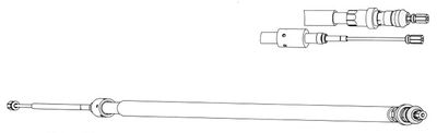 Тросик, cтояночный тормоз CEF CT02170 для CITROËN C3