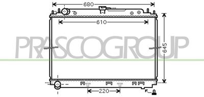 Радиатор, охлаждение двигателя PRASCO DS814R001 для NISSAN PATHFINDER