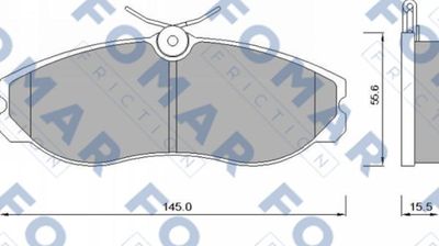 Комплект тормозных колодок, дисковый тормоз FOMAR Friction FO 624081 для FORD MAVERICK