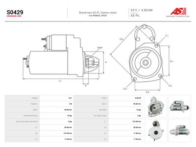 Starter AS-PL S0429