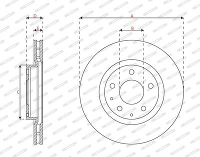 BREMSSCHEIBE FERODO DDF3035C 2