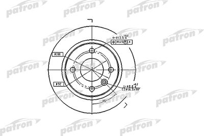 Тормозной диск PATRON PBD1696 для VOLVO 460
