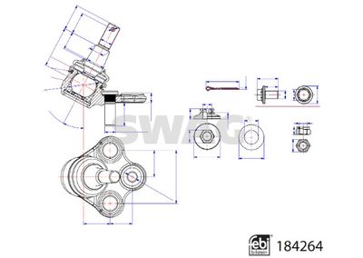 SWAG 33 11 0076 Шаровая опора для TOYOTA RAV 4 V (_A5_, _H5_) 2.5 VVTi AWD (AXAA54) SWAG 33 11 0076 Шаровая опора для TOYOTA RAV 4 V (_A5_, _H5_) 2.5 VVTi AWD (AXAA54)