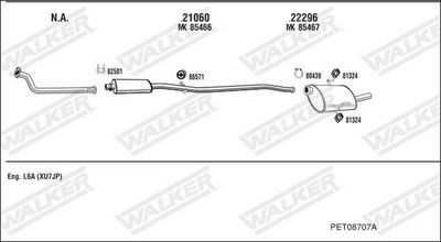 Изпускателна система WALKER PET08707A