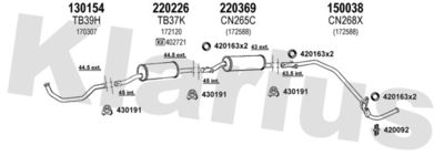 Układ wydechowy KLARIUS 630285E