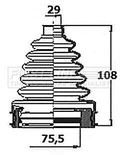 Bellow, drive shaft FIRST LINE FCB6410