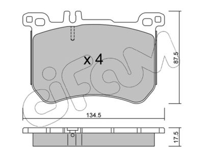 Brake Pad Set, disc brake 822-1021-0