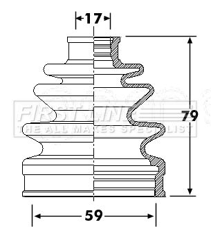 Bellow, drive shaft FIRST LINE FCB6293