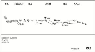SISTEM DE ESAPAMENT WALKER VW80315