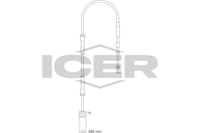 предупредителен контактен сензор, износване на накладките ICER 610724 E C