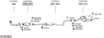 SISTEM DE ESAPAMENT BOSAL SYS02904
