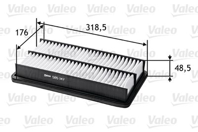 Воздушный фильтр VALEO 585147 для MAZDA MPV