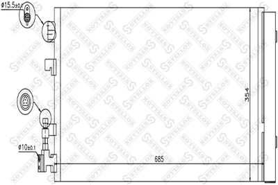 Конденсатор, кондиционер STELLOX 10-45694-SX для RENAULT FLUENCE