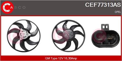 CASCO CEF77313AS Вентилятор системы охлаждения двигателя  для OPEL ADAM (Опель Адам)
