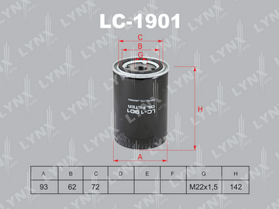 LC-1901 LYNXauto Масляный фильтр
