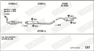 SISTEM DE ESAPAMENT WALKER CIT15100A