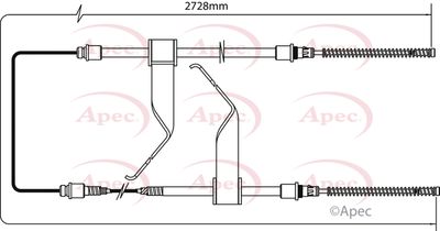 APEC Cable Pull, parking brake CAB1173