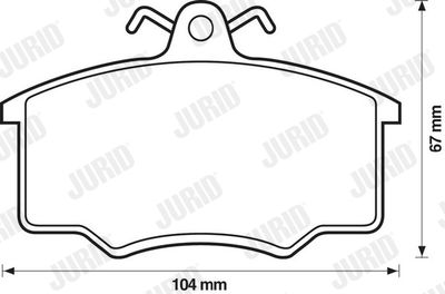 Комплект тормозных колодок, дисковый тормоз JURID 571491D для AUDI COUPE