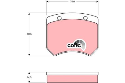 Комплект тормозных колодок, дисковый тормоз TRW GDB973 для AUSTIN MINI
